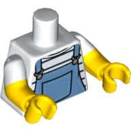 Plaatje in Gallery viewer laden, LEGO® los onderdeel Lijf met Motief Wit 973pb3656c01