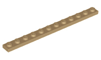 Plaatje in Gallery viewer laden, LEGO® los onderdeel Plaat Algemeen Donker Geelbruin 60479