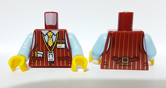 LEGO® los onderdeel Lijf met Motief Donkerrood 973pb3762c01