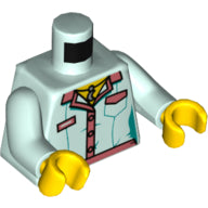 Plaatje in Gallery viewer laden, LEGO® los onderdeel Lijf met Motief Licht Aqua 973pb3711c01