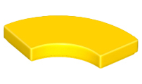 LEGO® los onderdeel Tegel Rond in kleur Geel 27925