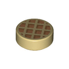 LEGO® onderdeel Tegel Rond met Motief Geelbruin 98138pb107