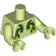 Plaatje in Gallery viewer laden, LEGO® Lijf met Motief Geelachtig Groen 98127pb04c01