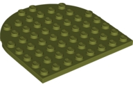 LEGO® los onderdeel Plaat Rond in kleur Olijfgroen 41948