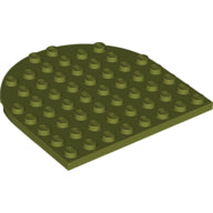 LEGO® los onderdeel Plaat Rond in kleur Olijfgroen 41948