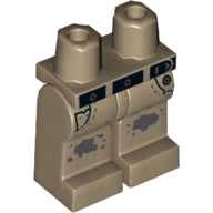Plaatje in Gallery viewer laden, LEGO® Benen met Motief Donker Geelbruin 970c00pb1014