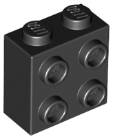 LEGO® los onderdeel Steen Aangepast in kleur Zwart 22885