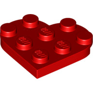 LEGO® los onderdeel Plaat Rond in kleur Rood 39613