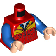 Plaatje in Gallery viewer laden, LEGO® los onderdeel Lijf met Motief Rood 973pb3563c01