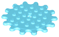 Plaatje in Gallery viewer laden, LEGO® los onderdeel Plaat Rond Medium Azuurblauw 35446