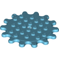 Plaatje in Gallery viewer laden, LEGO® los onderdeel Plaat Rond Medium Azuurblauw 35446