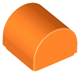 LEGO® los onderdeel Dakpan Gebogen in kleur Oranje 49307