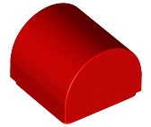 LEGO® los onderdeel Dakpan Gebogen in kleur Rood 49307