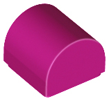 LEGO® los onderdeel Dakpan Gebogen in kleur Magenta 49307