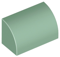 LEGO® los onderdeel Dakpan Gebogen in kleur Zandgroen 37352