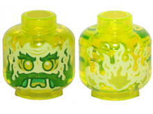 Plaatje in Gallery viewer laden, LEGO® los onderdeel Hoofd Doorzichtig Neon Groen 3626cpb2453