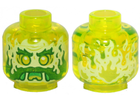 LEGO® los onderdeel Hoofd Doorzichtig Neon Groen 3626cpb2453