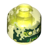 Plaatje in Gallery viewer laden, LEGO® los onderdeel Hoofd Doorzichtig Neon Groen 3626cpb2453