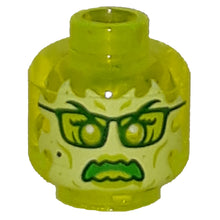 Plaatje in Gallery viewer laden, LEGO® los onderdeel Hoofd Doorzichtig Neon Groen 3626cpb2494