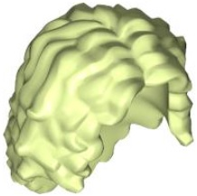 LEGO® los onderdeel Haar in kleur Geelachtig Groen 20595