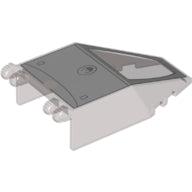 Plaatje in Gallery viewer laden, LEGO® Voorruit met Motief Doorzichtig Zwart 30372pb09