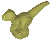 LEGO® los onderdeel Dinosaurier in kleur Olijfgroen 37829