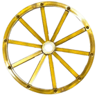 LEGO® los onderdeel Wiel in kleur Parel Goud 33212