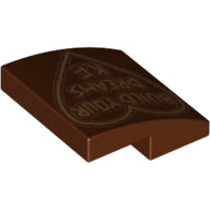 LEGO® Dakpan Gebogen met Motief Roodachtig Bruin 15068pb194