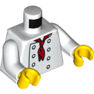 Plaatje in Gallery viewer laden, LEGO® los onderdeel Lijf met Motief Wit 973pb3863c01