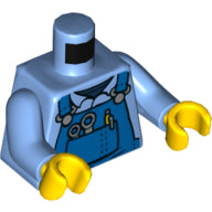 LEGO® onderdeel Lijf met Motief Medium Blauw 973pb3781c01