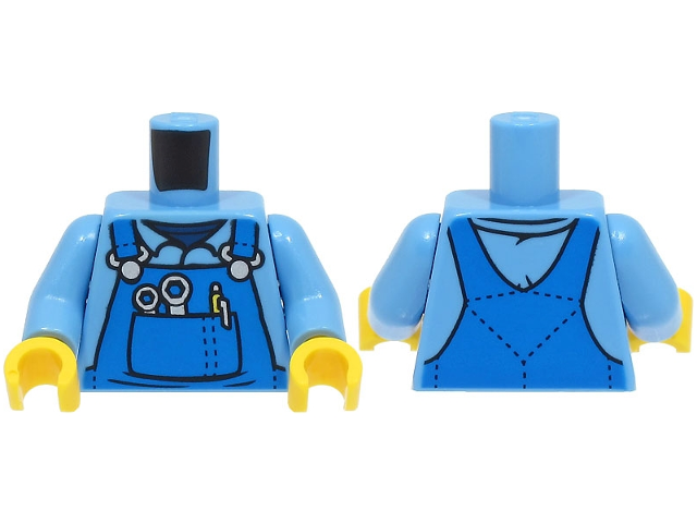 LEGO® onderdeel Lijf met Motief Medium Blauw 973pb3781c01