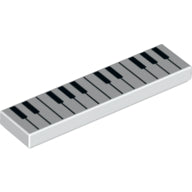 Plaatje in Gallery viewer laden, LEGO® los onderdeel Tegel met Motief in kleur Wit 2431pb593