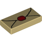 LEGO® los onderdeel Tegel met Motief Geelbruin 3069pb0730