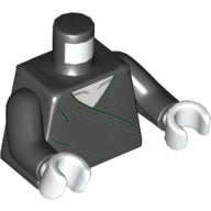 Plaatje in Gallery viewer laden, LEGO® los onderdeel Lijf met Motief Zwart 973pb3619c01