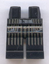 Plaatje in Gallery viewer laden, LEGO® los onderdeel Benen met Motief Zwart 970c00pb0989