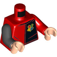Plaatje in Gallery viewer laden, LEGO® los onderdeel Lijf met Motief Rood 973pb3618c01