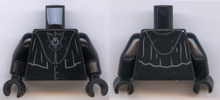 Plaatje in Gallery viewer laden, LEGO® los onderdeel Lijf met Motief Zwart 973pb3620c01
