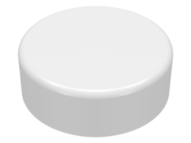 LEGO® los onderdeel Tegel Rond in kleur Wit 98138