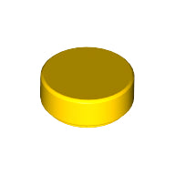 Plaatje in Gallery viewer laden, LEGO® los onderdeel Tegel Rond in kleur Geel 98138