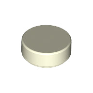 LEGO® los onderdeel Tegel Rond Gloed In Donker Wit 98138