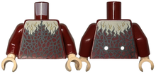 Plaatje in Gallery viewer laden, LEGO® los onderdeel Lijf met Motief Donkerrood 973pb3671c01