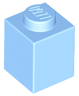 Plaatje in Gallery viewer laden, LEGO® los onderdeel Steen in kleur Helder Lichtblauw 3005