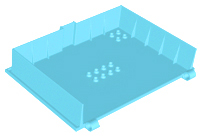 LEGO® los onderdeel Container Medium Azuurblauw 65196