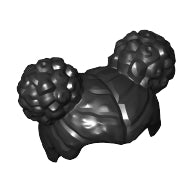 Plaatje in Gallery viewer laden, LEGO® los onderdeel Haar in kleur Zwart 65579