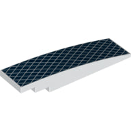 LEGO® los onderdeel Dakpan Gebogen met Motief Wit 42918pb03