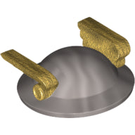 LEGO® los onderdeel Hoofddeksels in kleur Zilver 65589pb01