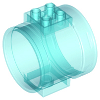 LEGO® los onderdeel Cilinder Doorzichtig Lichtblauw 49736