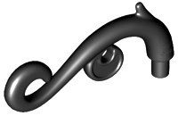 LEGO® los onderdeel Plant & Struik in kleur Zwart 28870