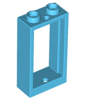 LEGO® los onderdeel Raamkozijn Medium Azuurblauw 60593