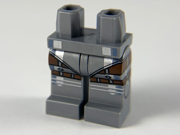 LEGO® los onderdeel Benen met Motief Zilver 970c00pb1042